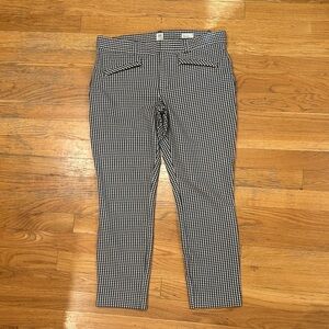 GAP Black and‎ White Checkered Ankle Pants